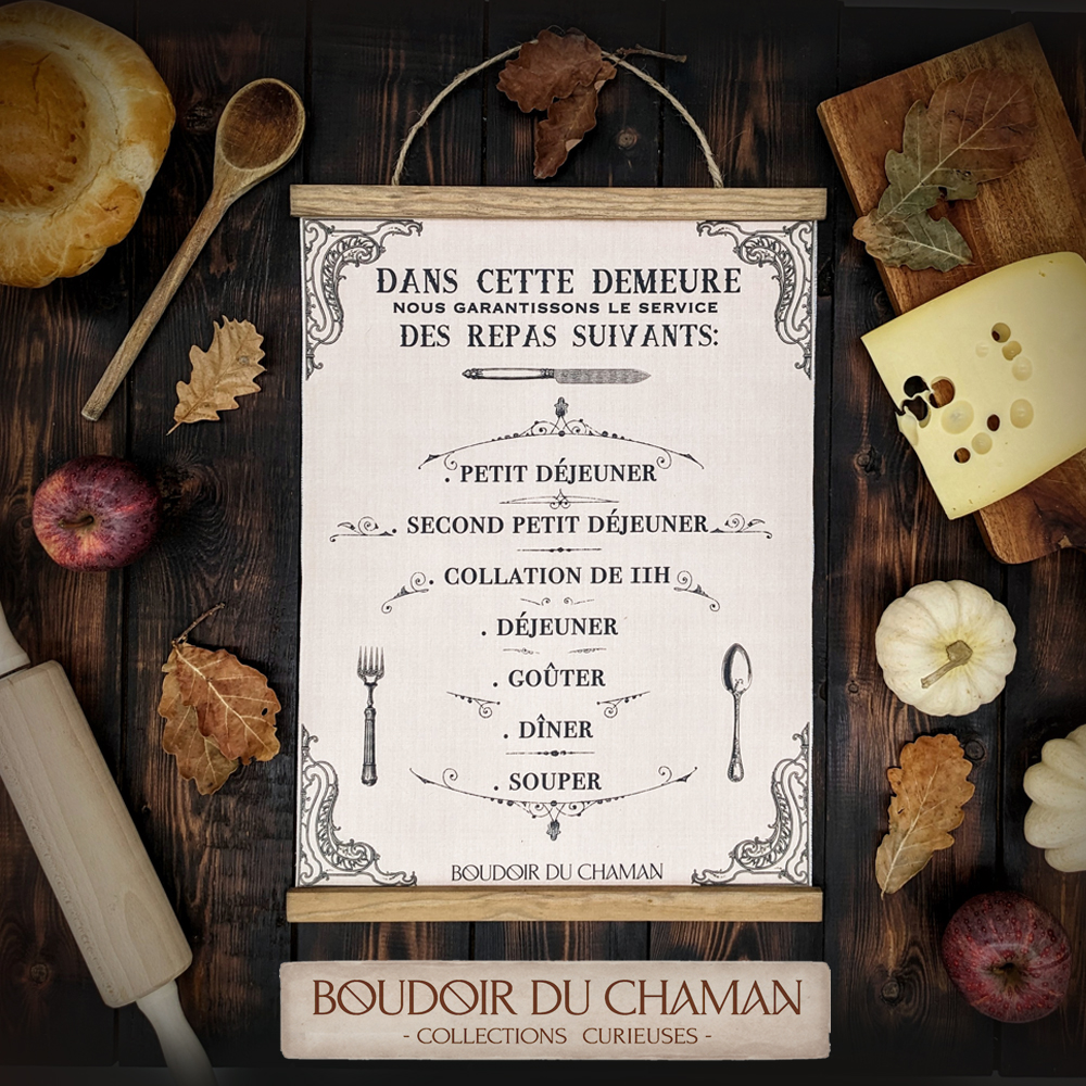 la Tenture Second Petit Déjeuner  . grand format (50cm) illustration du Boudoir