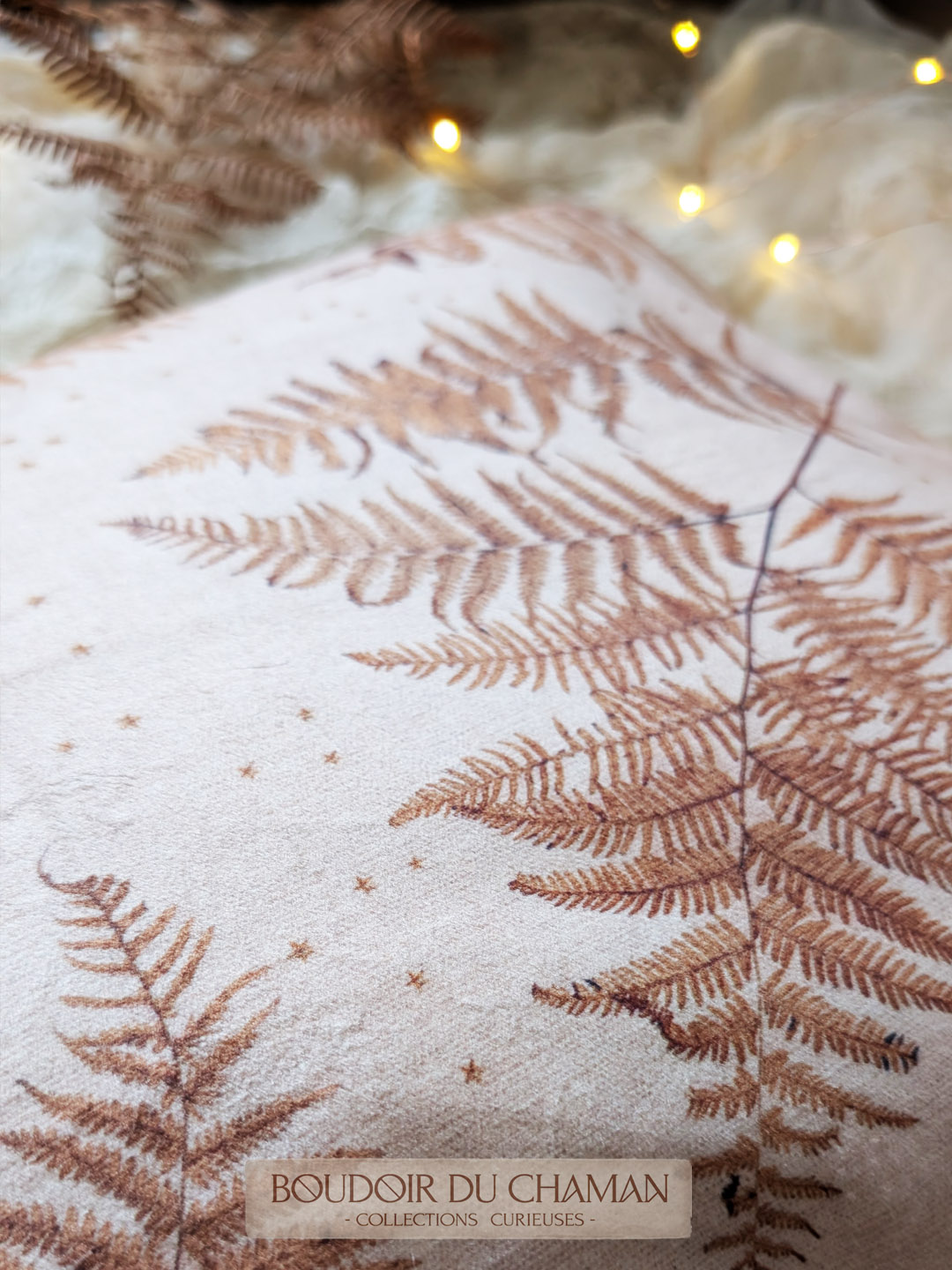 coussin fougère du bois d'or velours2